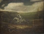 Albert Pinkham Ryder Die Rennbahn oder der Tod auf einem fahlen Pferd oil painting on canvas